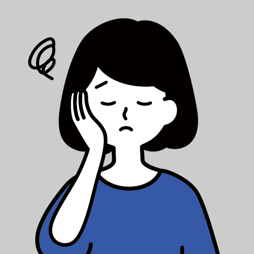 口が開きにくくなった女性