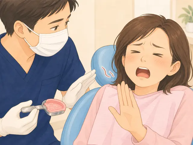 嘔吐反射が起こった女性