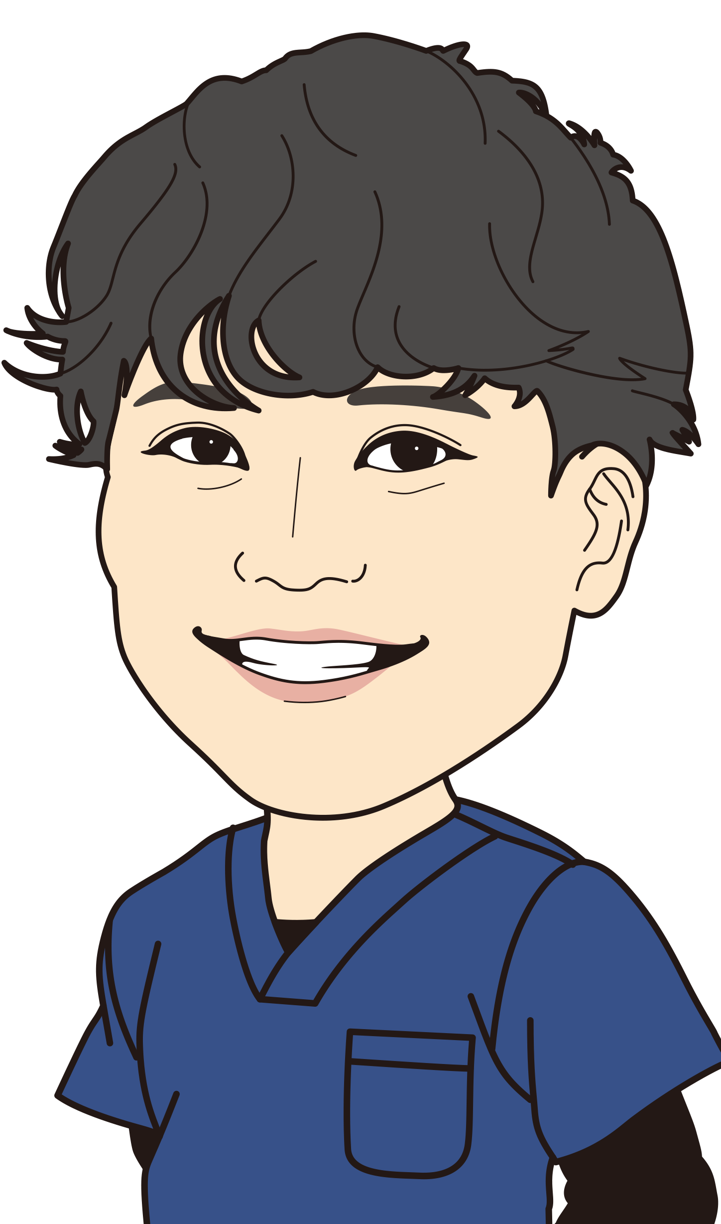 中田先生の似顔絵イラスト