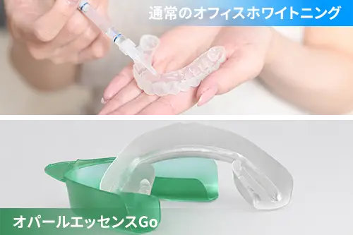 通常のホワイトニングとオパールエッセンスgoの違い